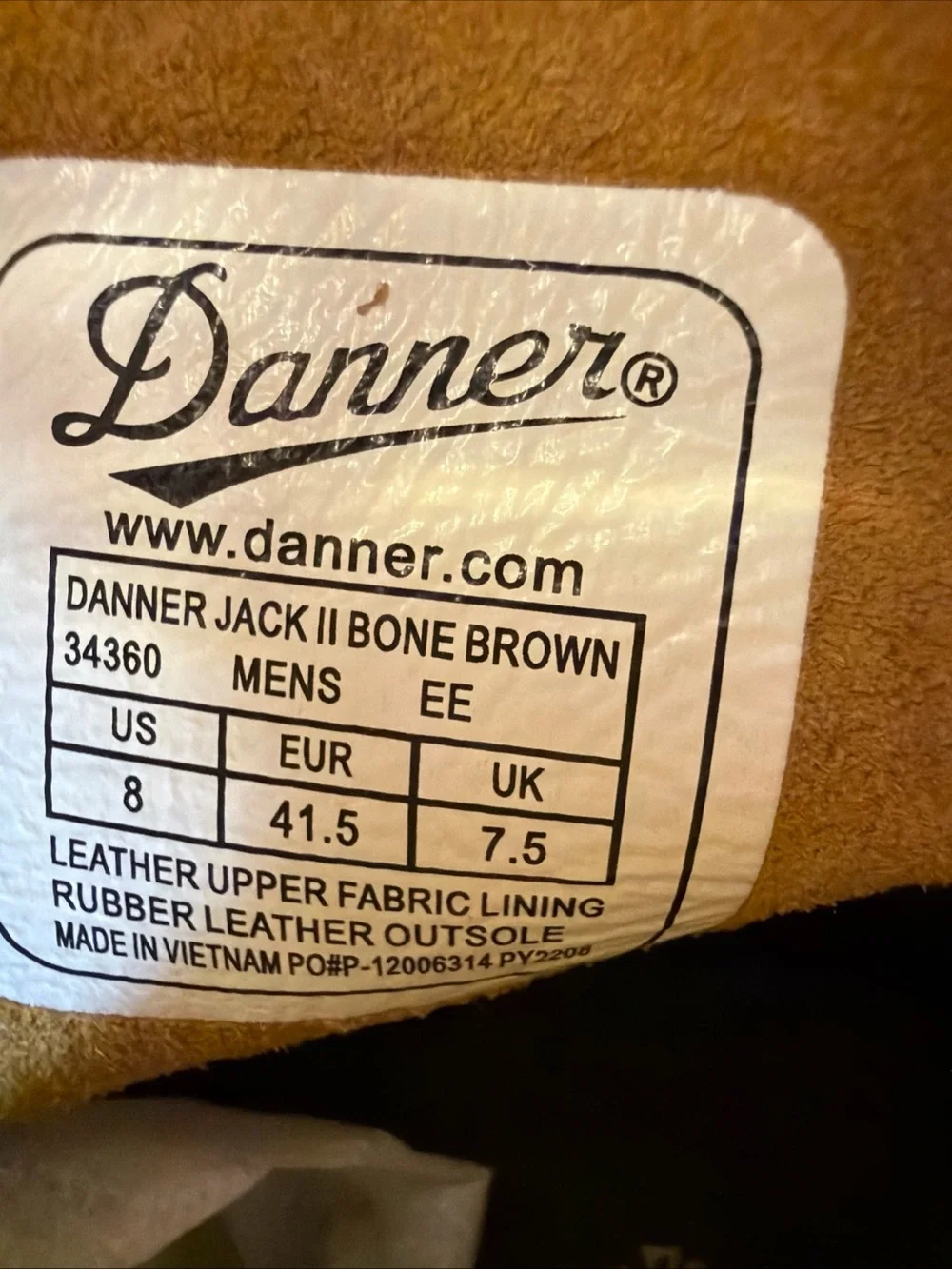 Danner  Men's Jack II Bone Brown Suede 4.5